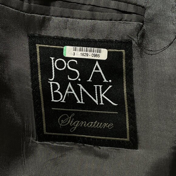 JoS A Bank Jacket Blazer Charcoal Size 40 Reg Wool Chelsea 2-Button Tailored Fit - Picture 6 of 8